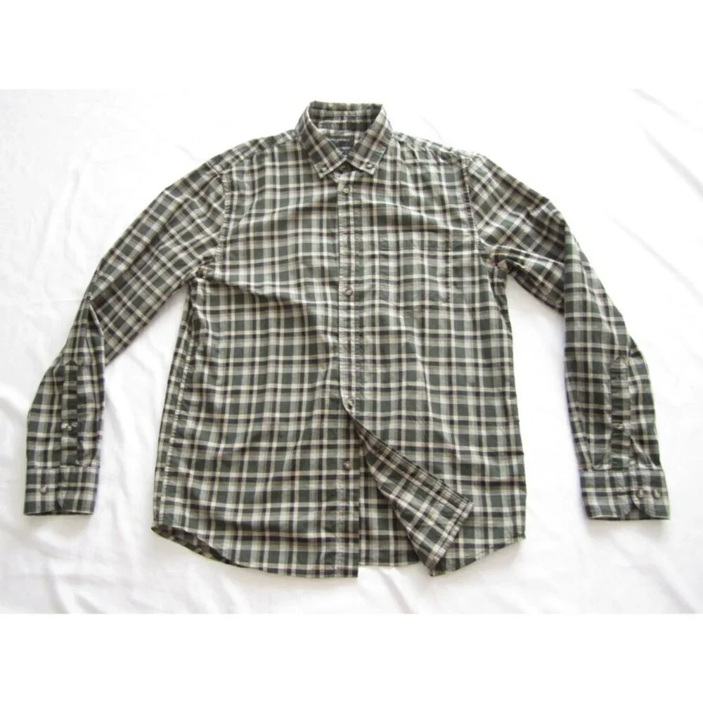 Men's Banana Republic Plaid Button Cotton Long Sleeve Shirt Sz M (MT643)